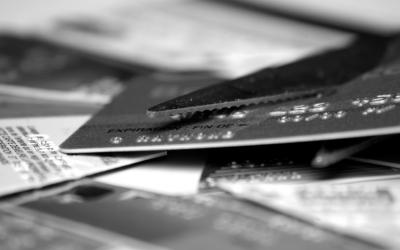 scissors cutting a credit card