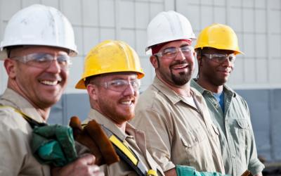 construction workers smiling